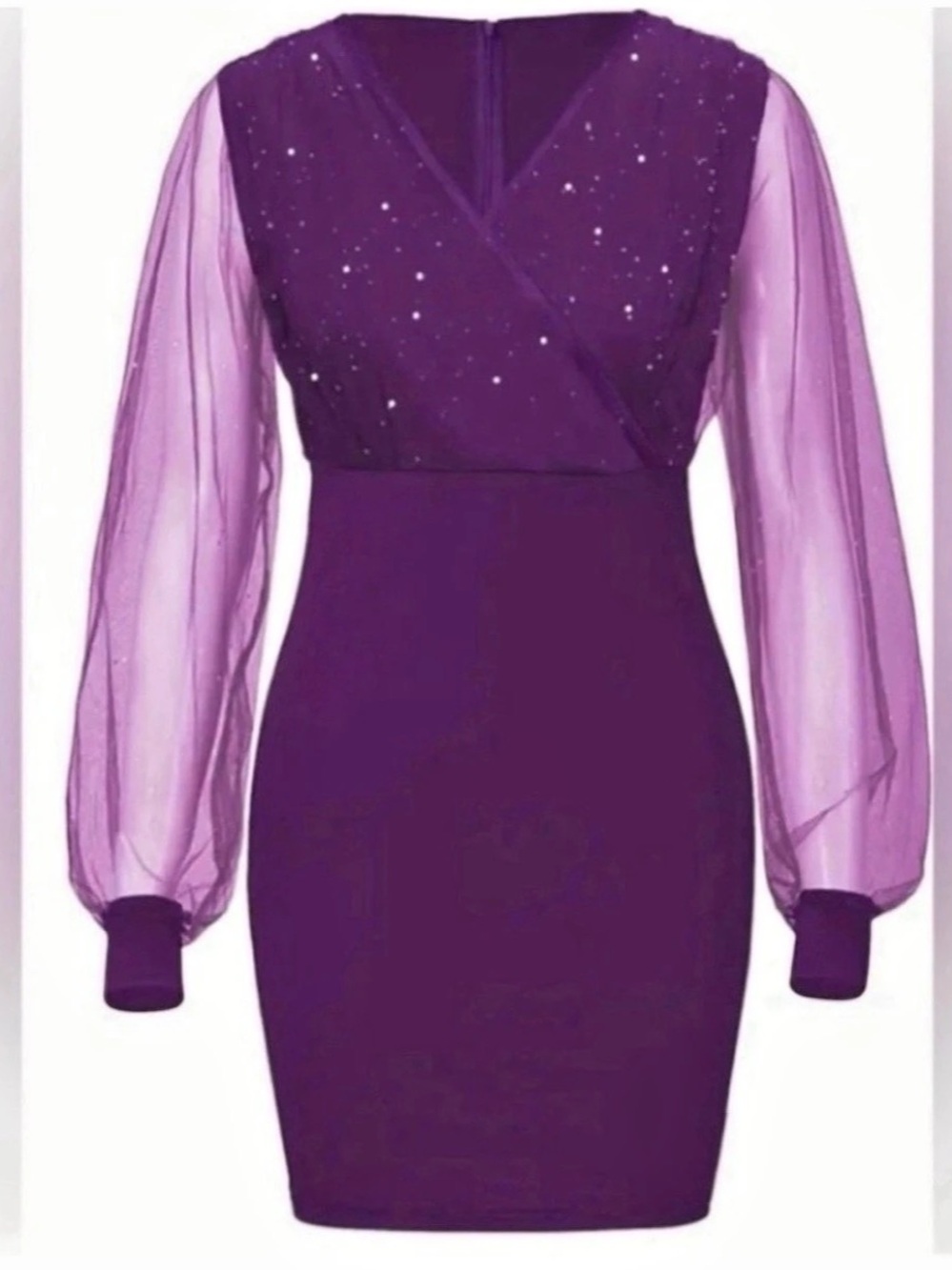 Purple Polka Dot Mini Dress Like New
